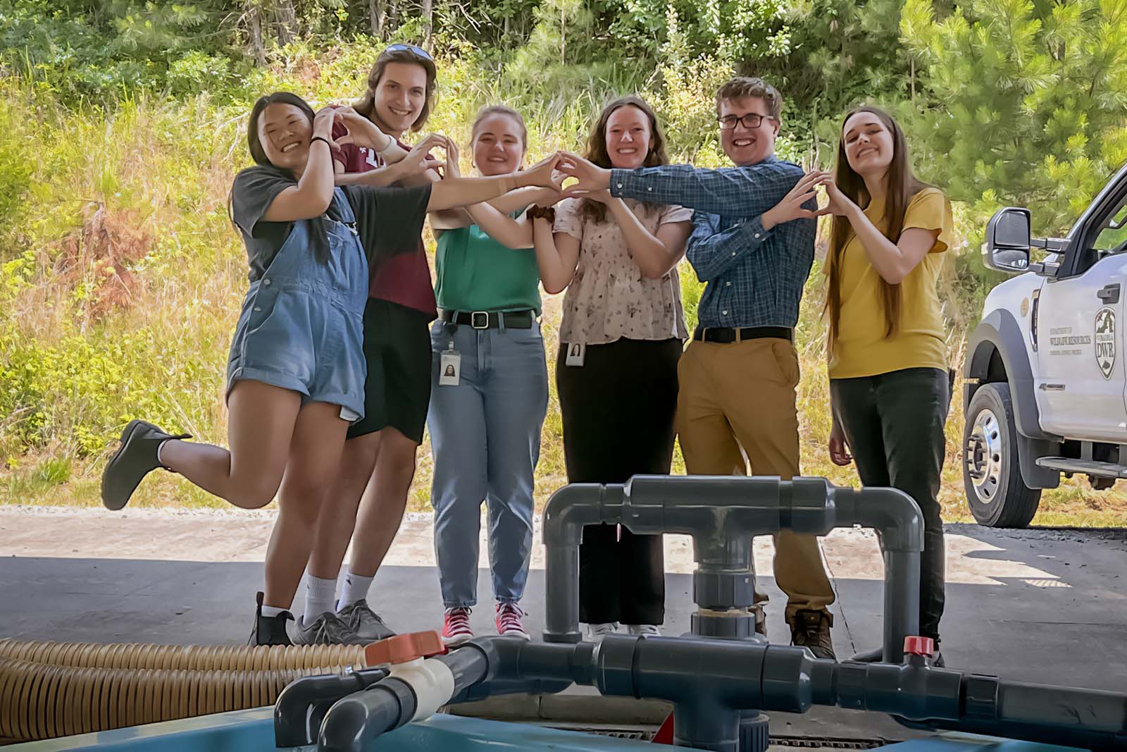 Photo de groupe des stagiaires d'été du DWR ( 2023 )