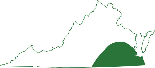Carte de l'aire de répartition de la salamandre visqueuse de la côte atlantique