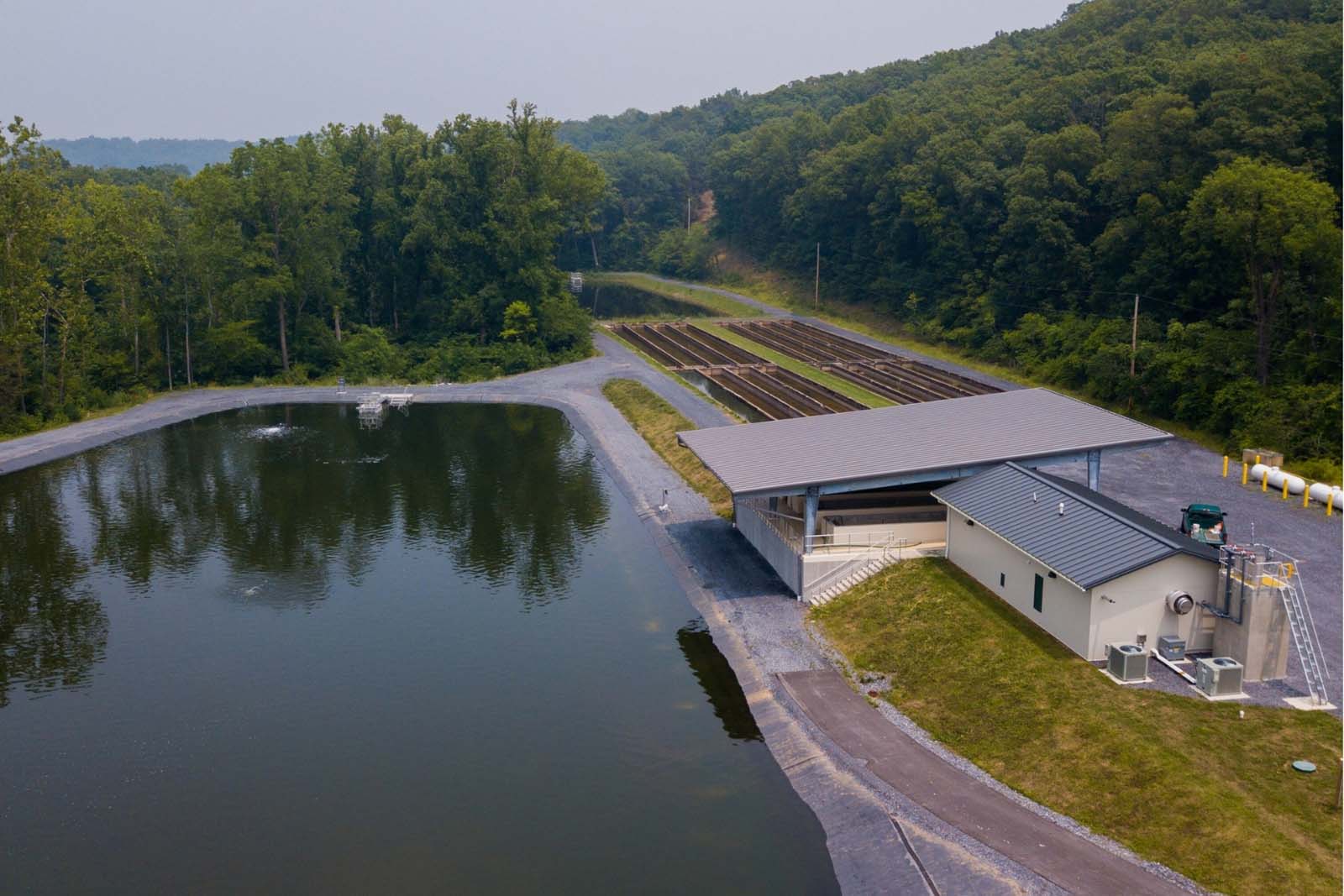 Vue aérienne de l'écloserie de Front Royal