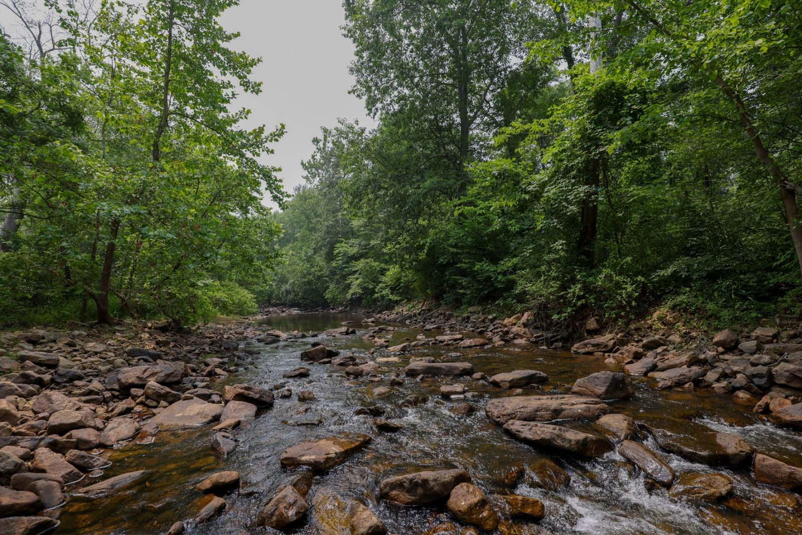 Vue en amont du ruisseau Passage
