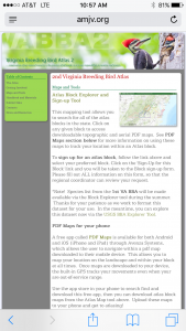 amjv.org et la page d'information du bloc d'enquête sur les oiseaux