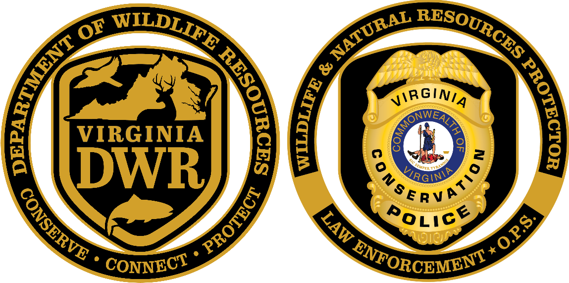 Représentation graphique d'une pièce de monnaie de défi sur laquelle on peut lire : "Wildlife and Natural Resources Protector" : Protecteur de la faune et des ressources naturelles