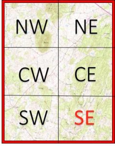 Carte quadrangulaire avec étiquettes Atlas Block