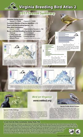 Image d'un collage des habitats de reproduction de Virginie de la saison 2017