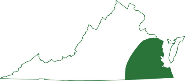 Carte de l'aire de répartition d'un amphiuma à deux doigts