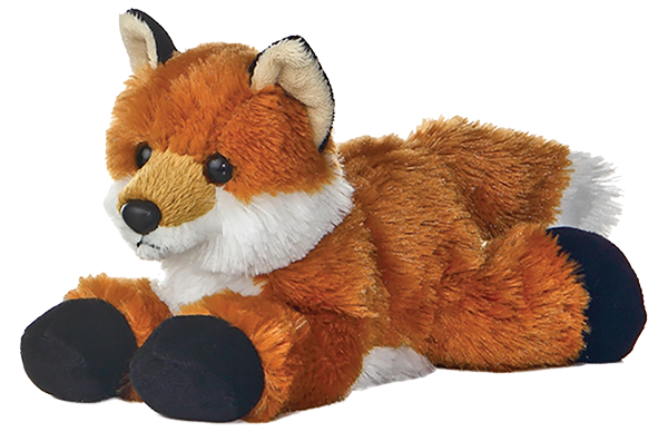 Une peluche renard allongée