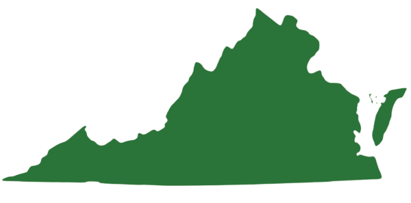 La carte de l'aire de répartition de la tortue-boîte orientale ; on la trouve dans toute la Virginie.