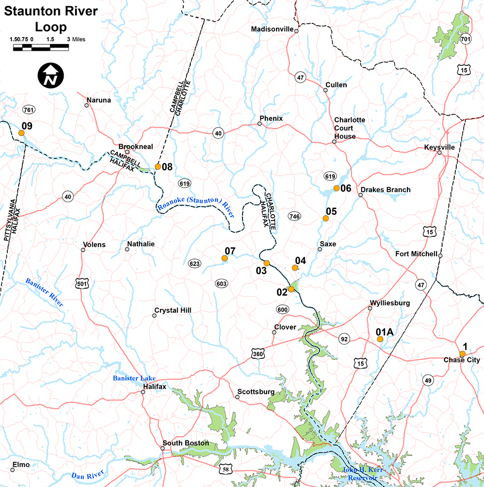 Cliquez pour ouvrir le PDF de la carte de la boucle de la rivière Staunton dans un nouvel onglet